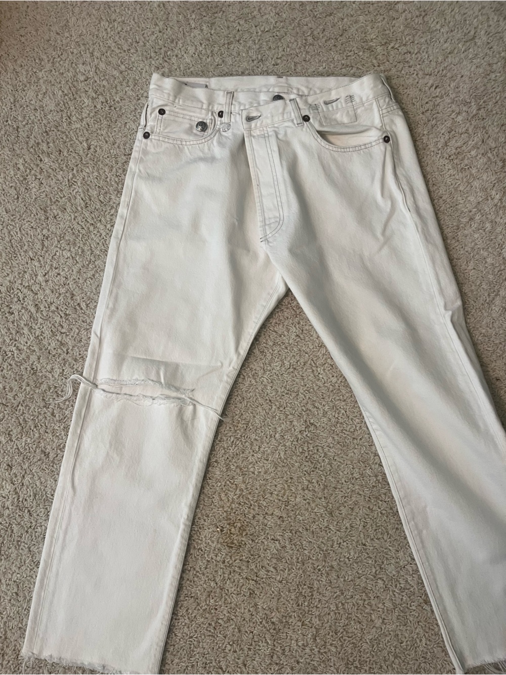 R13 Off-White Denim Jeans - Picture 4 of 8